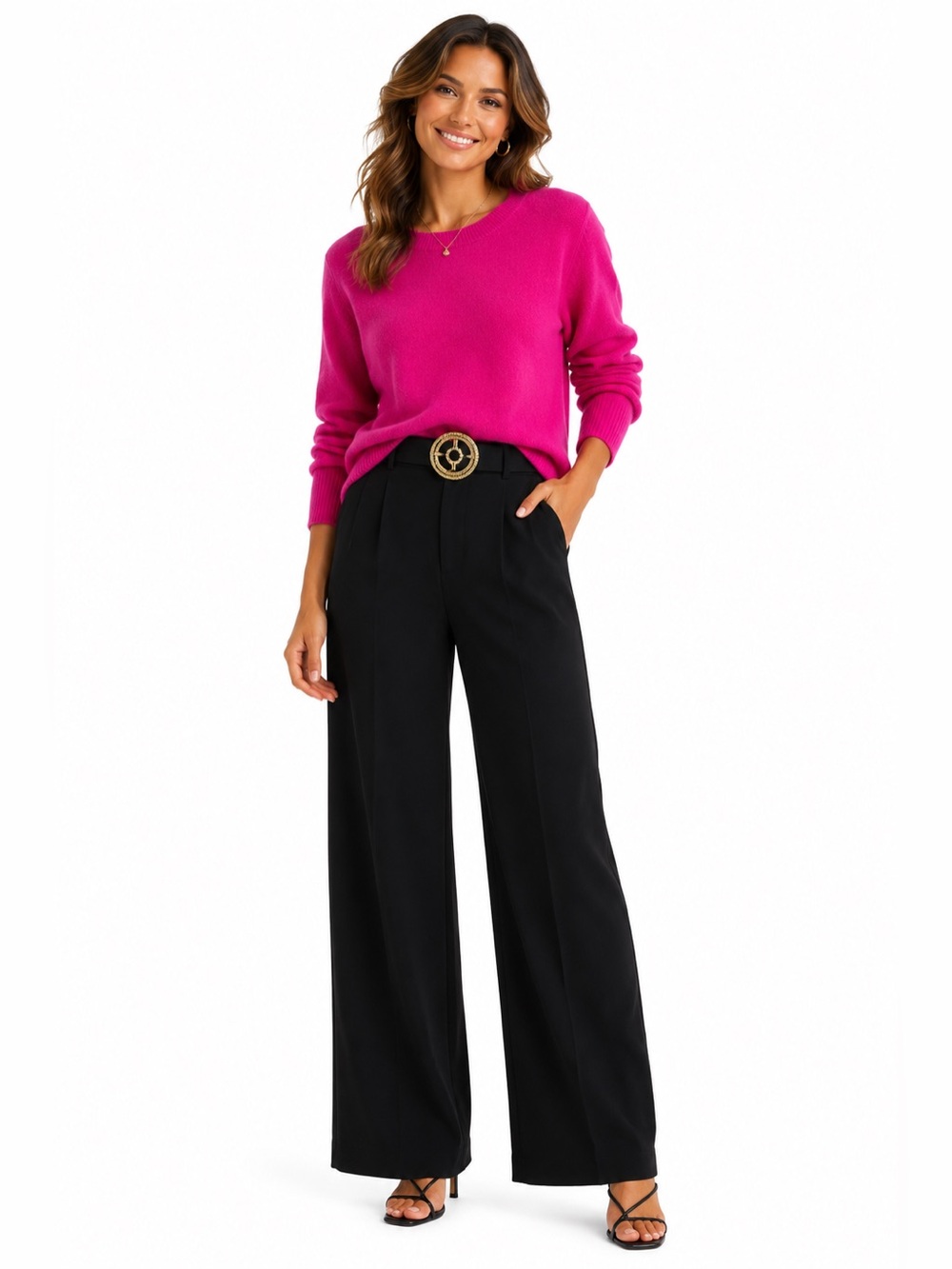 J. Crew Fuchsia Crewneck Sweater - Bright Pink